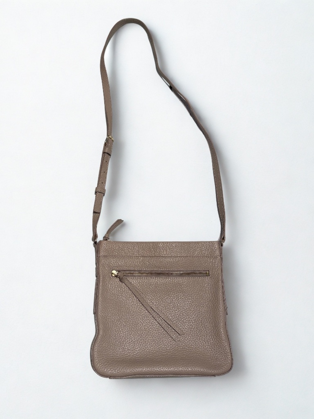 14th & Union Pebbled Leather Crossbody Bag, Gray